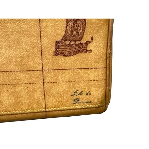 ALVIERO MARTINI CLASSE WORLD MAP BROWN BOSTON BAG - Picture 10 of 14